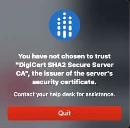 Citrix Receiver certificate error