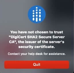 citrix receiver os x certificate missing or invalid